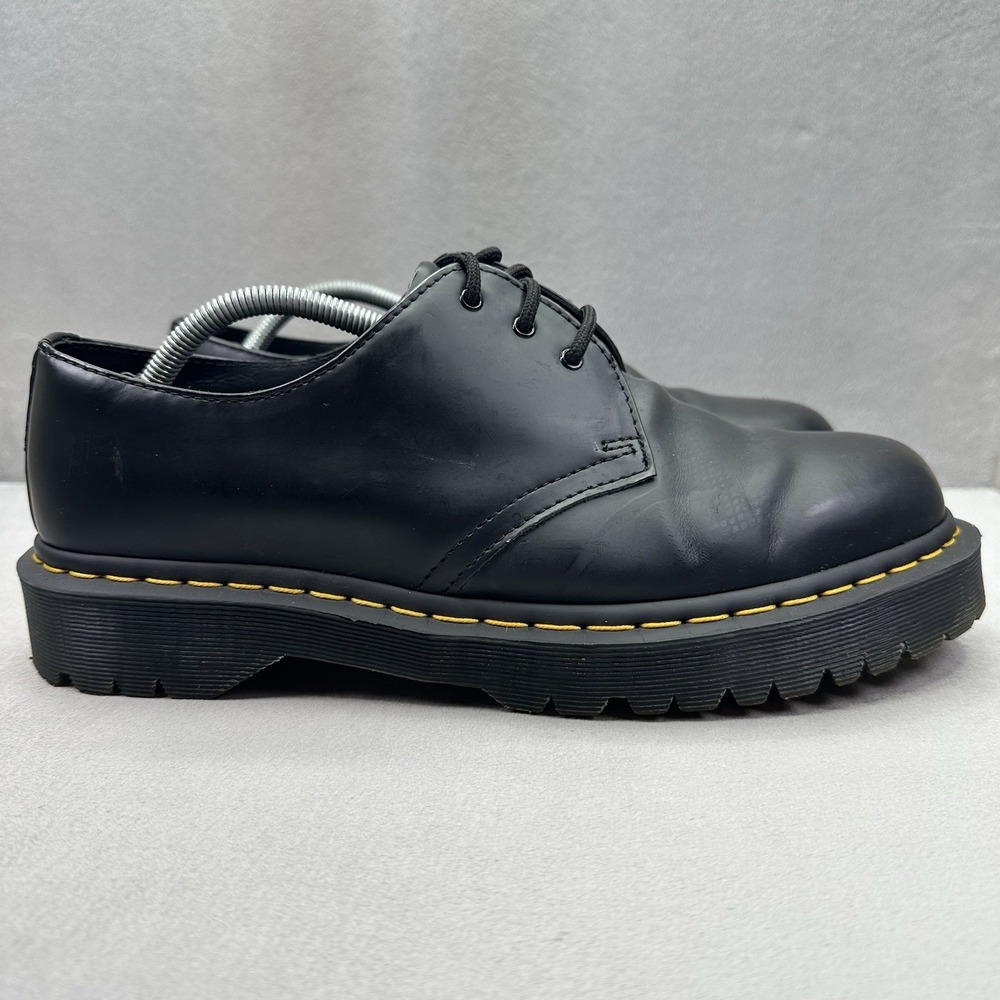 Dr. Martens Bex Mens Size 12 Platform Shoes Black Smooth Leather Oxford Sneakers
